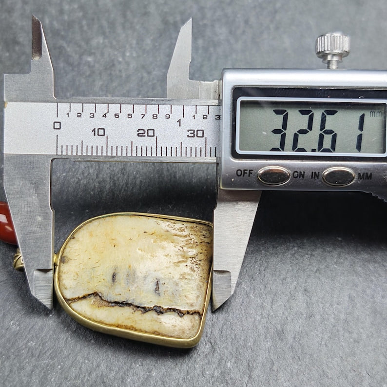 Shield-shaped Kapala Amulet - 33mm × 29mm - Decades Old Gandhanra-ART