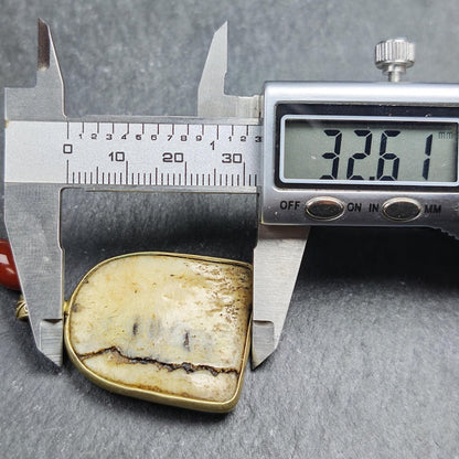 Shield-shaped Kapala Amulet - 33mm × 29mm - Decades Old Gandhanra-ART