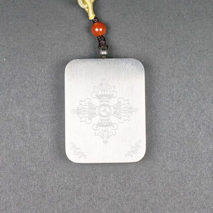 Hand-Painted Yellow Jambhala Locket Thangka - Tibetan Gau Box Amulet