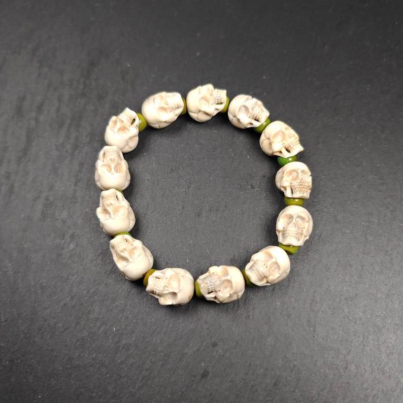 Citipat Skull Bead Bracelet,Wrist Mala - Tibetan Buddhist mala beads, view 4