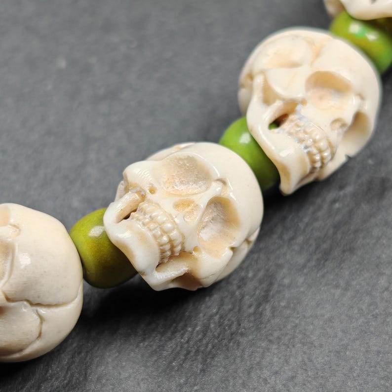 Citipat Skull Bead Bracelet,Wrist Mala - Tibetan Buddhist mala beads, view 5