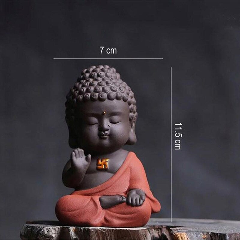 Purple Sand Meditation Buddha Statues