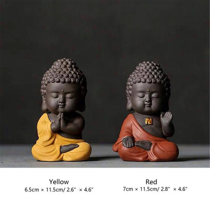 Purple Sand Meditation Buddha Statues