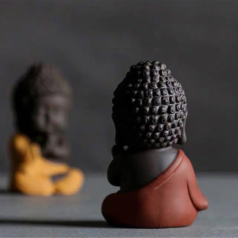 Purple Sand Meditation Buddha Statues