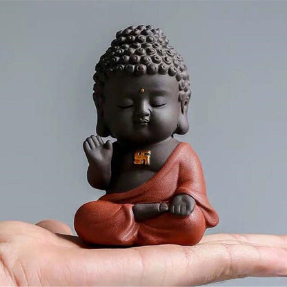 Purple Sand Meditation Buddha Statues