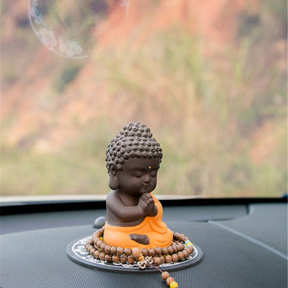 Purple Sand Meditation Buddha Statues