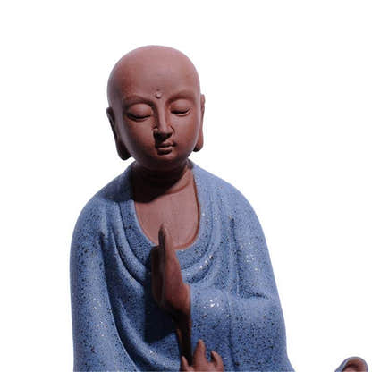 Purple Sand Shakyamuni,Avalokiteshvara,Ksitigarba Buddha Statues - Tibetan Buddhist statue, view 7