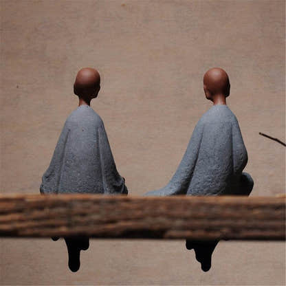 Purple Sand Mdeitation Statues - Tibetan Buddhist statue, detailed view