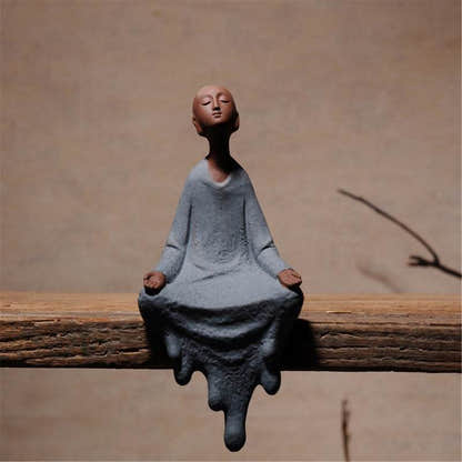 Purple Sand Mdeitation Statues - Tibetan Buddhist statue, close-up detail