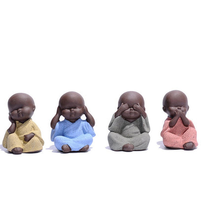 Purple Sand Meditation Buddha Statues