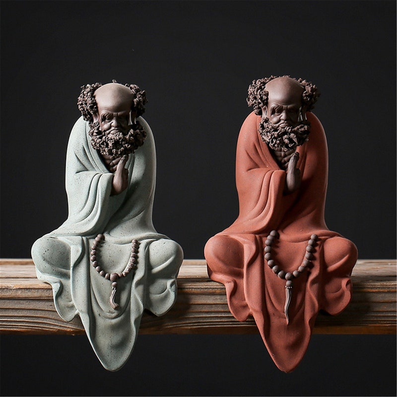 Purple Sand Bodhidharma Buddha Statues