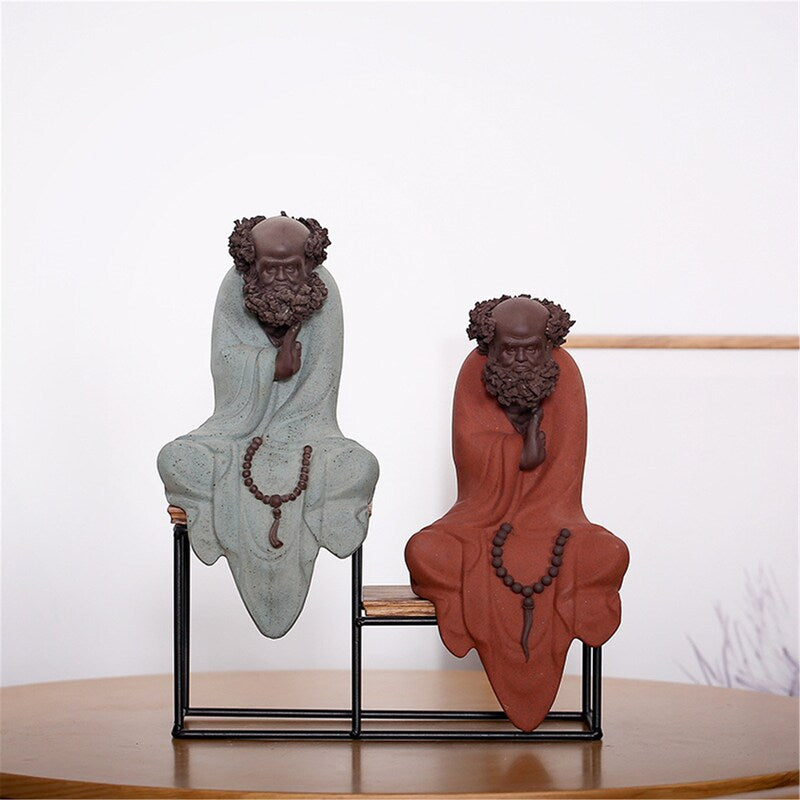 Purple Sand Bodhidharma Buddha Statues