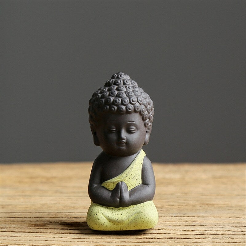 Purple Sand Meditation Buddha Statue