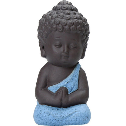 Purple Sand Meditation Buddha Statue