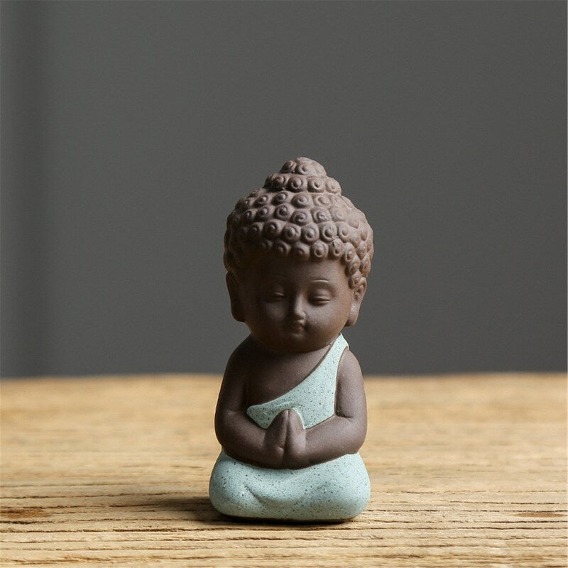 Purple Sand Meditation Buddha Statue