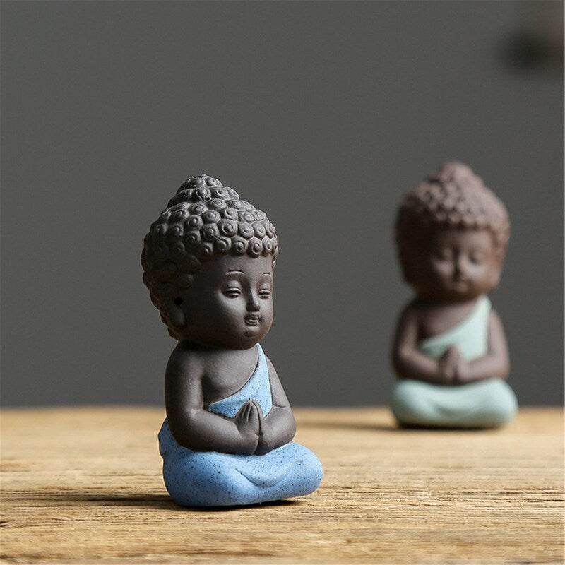 Purple Sand Meditation Buddha Statue - Tibetan Buddhist statue, view 4