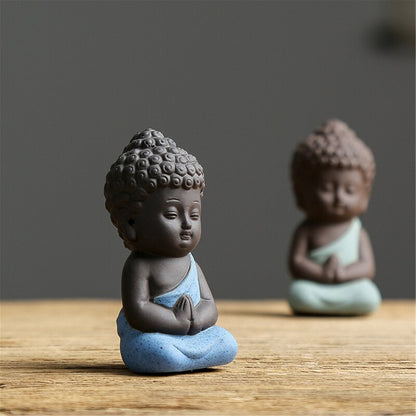 Purple Sand Meditation Buddha Statue