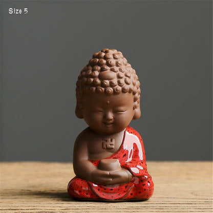 Purple Sand Shakyamuni,Avalokiteshvara,Ksitigarba Buddha Statues - Tibetan Buddhist statue, view 9