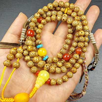 5+mm Lotus Seed Necklace Mala for Women