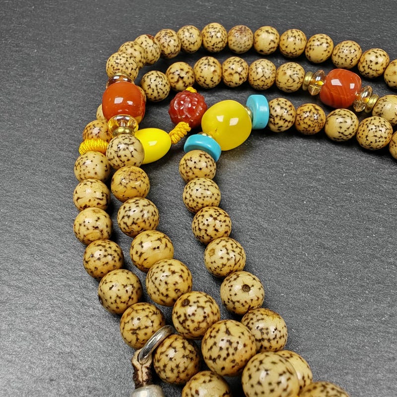5+mm Lotus Seed Necklace Mala for Women