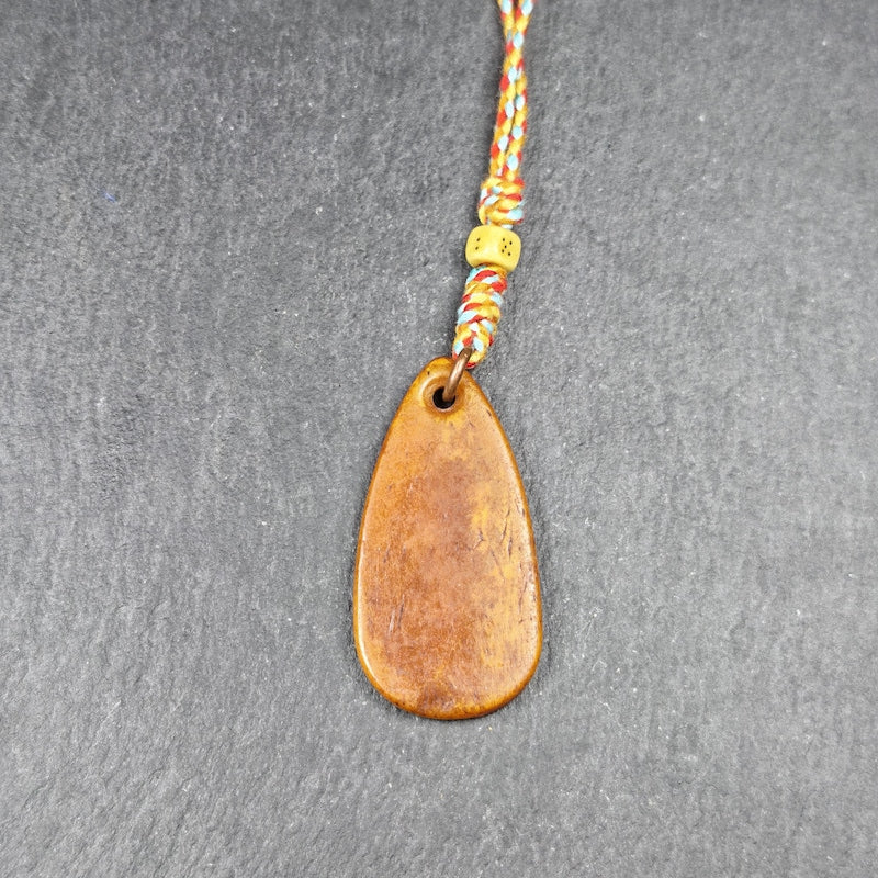 Amulet,Yak Bone Carved OM Mani Padme Hum Mantra,Tibetan Letter