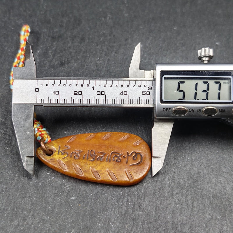 Amulet,Yak Bone Carved OM Mani Padme Hum Mantra,Tibetan Letter