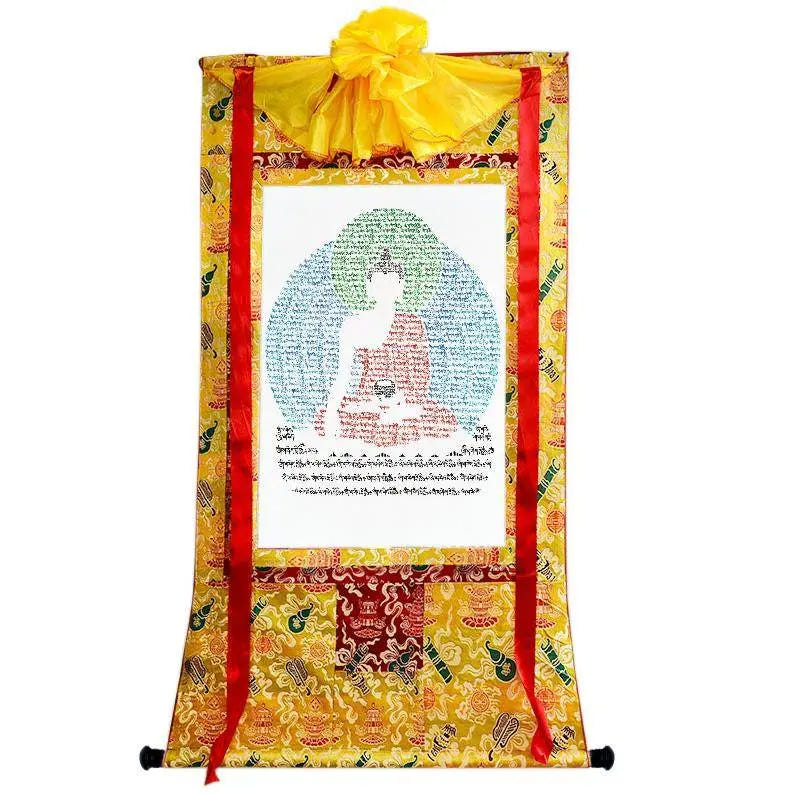 Shakyamuni - Handpainted in Mantra - Tibetan Buddhist art, view 13