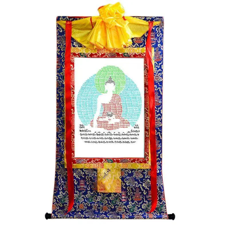 Shakyamuni - Handpainted in Mantra - Tibetan Buddhist art, view 11