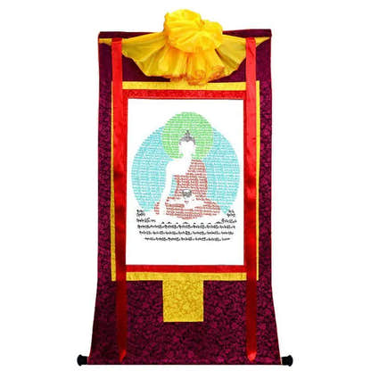 Shakyamuni - Handpainted in Mantra - Tibetan Buddhist art, view 12