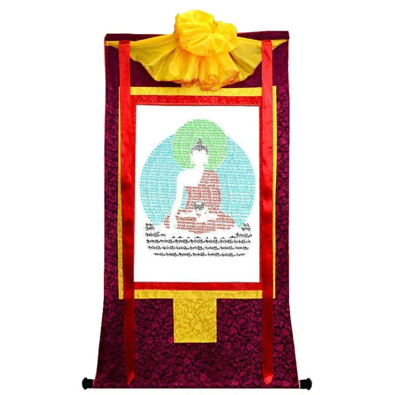 Shakyamuni - Handpainted in Mantra - Tibetan Buddhist art, view 12