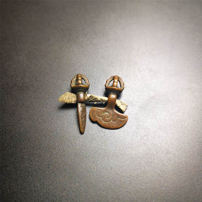 Mini Phurba and Kartika - Tibetan Buddhist art, view 4