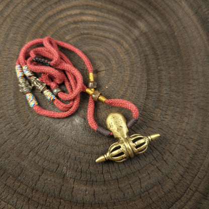 Citipati Skull Vajra Amulet Protective Chram Decades Old - 36×50mm