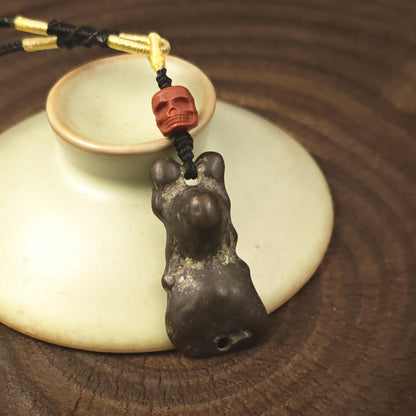 Tibetan Snow Lion Protection Amulet Necklace