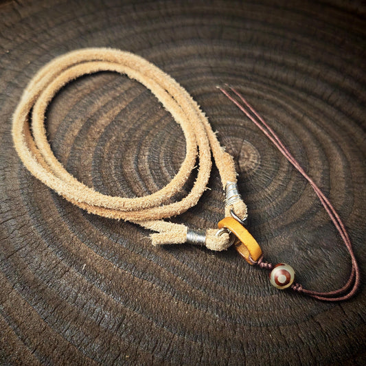 Genuine Tibetan Rawhide Leather Necklace Strap Unisex