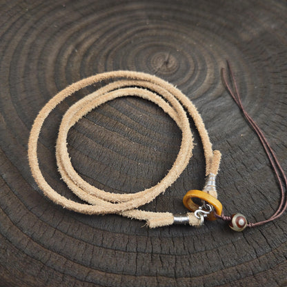 Genuine Tibetan Rawhide Leather Necklace Strap Unisex