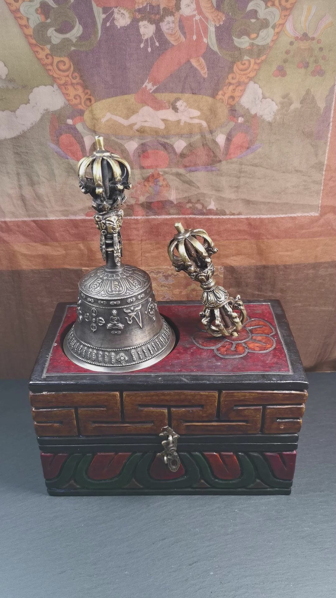 Vajra & Bell Set for Rituals | Handcrafted Tibetan Buddhist