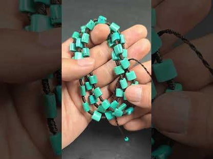 Turquoise Beads Necklace for Woman - 33cm Length