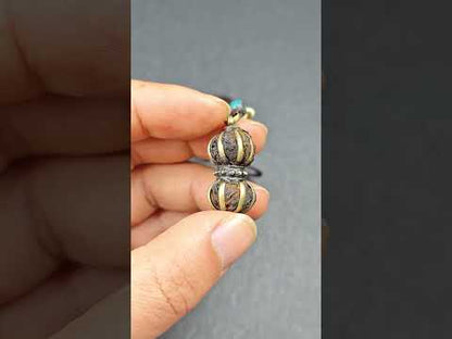 Vajra Amulet Tibetan Protective Charm with Consecration Filled 35*15mm