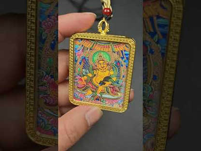 Amulette Boîte Gau de Jambhala Jaune