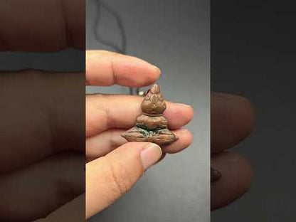 Pendentif Stupa et Vajra en cuivre | Tour bouddhiste