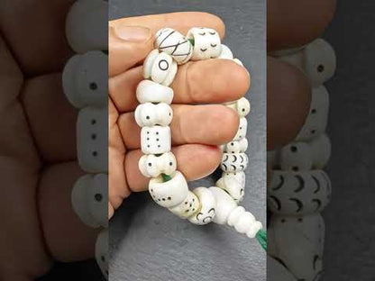 Tibetan Conch Shell Wrist Mala Bracelet | 14mm
