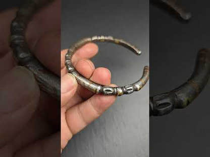 Tibetan Vajra Bangle,Cold Iron Cuff Bracelet