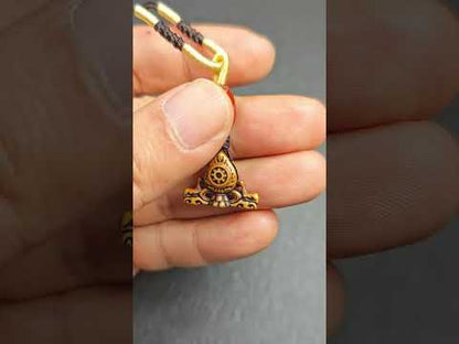 Deer & Dharma Wheel Pendant - 20mm