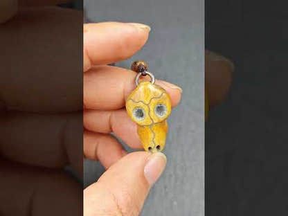 Vogel-Schädel-Amulett – Schnabelmasken-Anhänger – 31×20×9mm