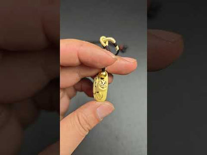Tibetan Amulet,Citipati Skull Pendant,Made of Celluloid