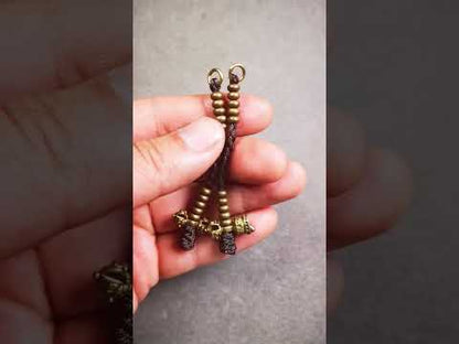 5mm Brass Prayer Bead Counters with Dorje Bell Pendant