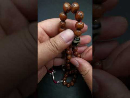 10mm 108 Dragon Eye Bodhi Prayer Beads,with Dzi Beads