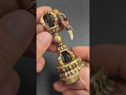 Authentic Tibetan Dorje Vajra | Hand-Forged Brass Spiritual Gift