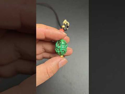 Old Turquoise Tibetan Scorpion Amulet, 23×19mm