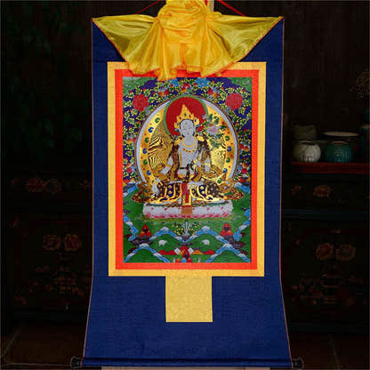 White Tara - Tibetan thangka painting, view 11